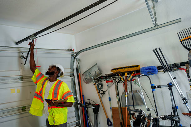 Professional Garage Door technician working in Burlington, ND